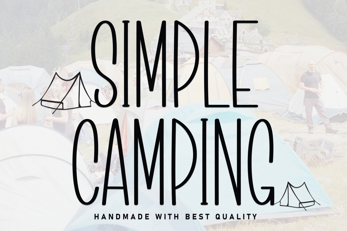 Ejemplo de fuente Simple Camping