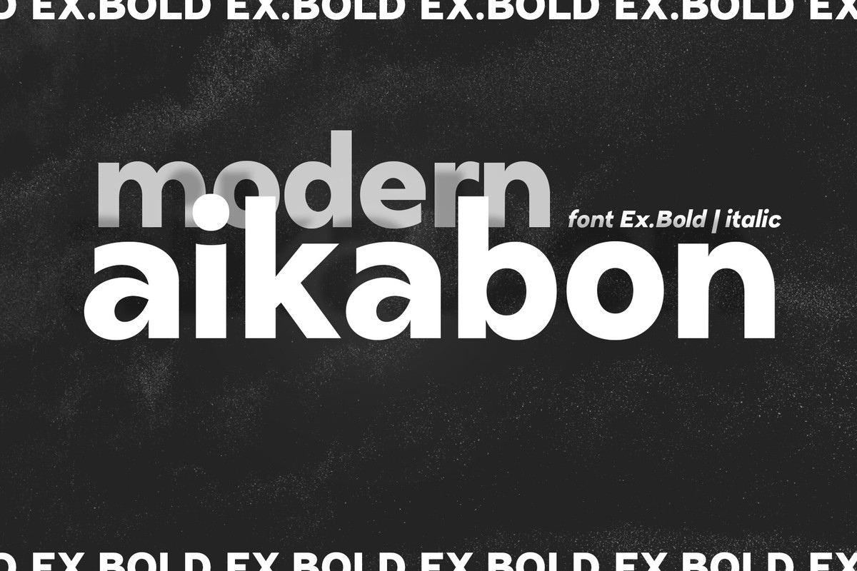 Ejemplo de fuente Aikabon Extra Bold