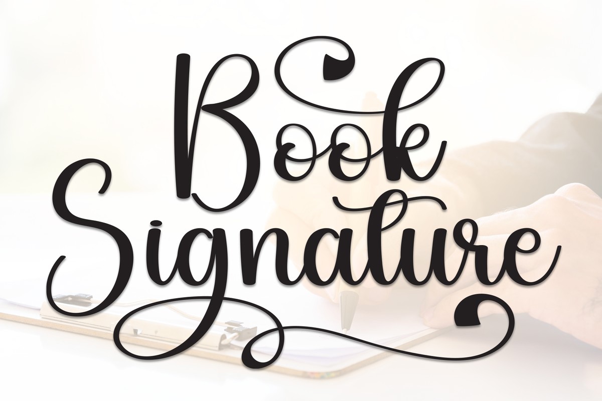 Ejemplo de fuente Book Signature Regular