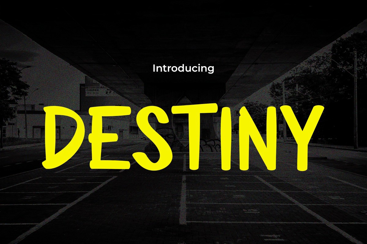 Ejemplo de fuente Destiny Regular