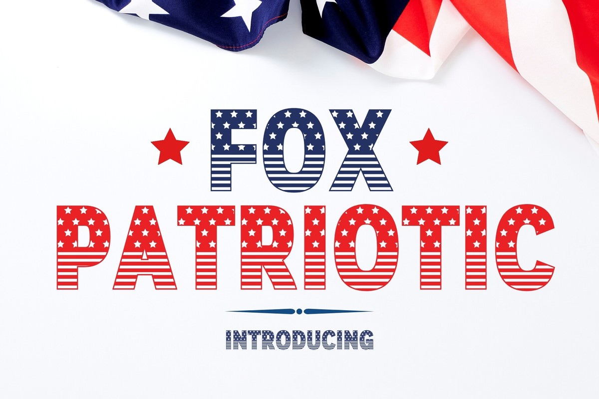 Ejemplo de fuente Fox Patriotic Regular