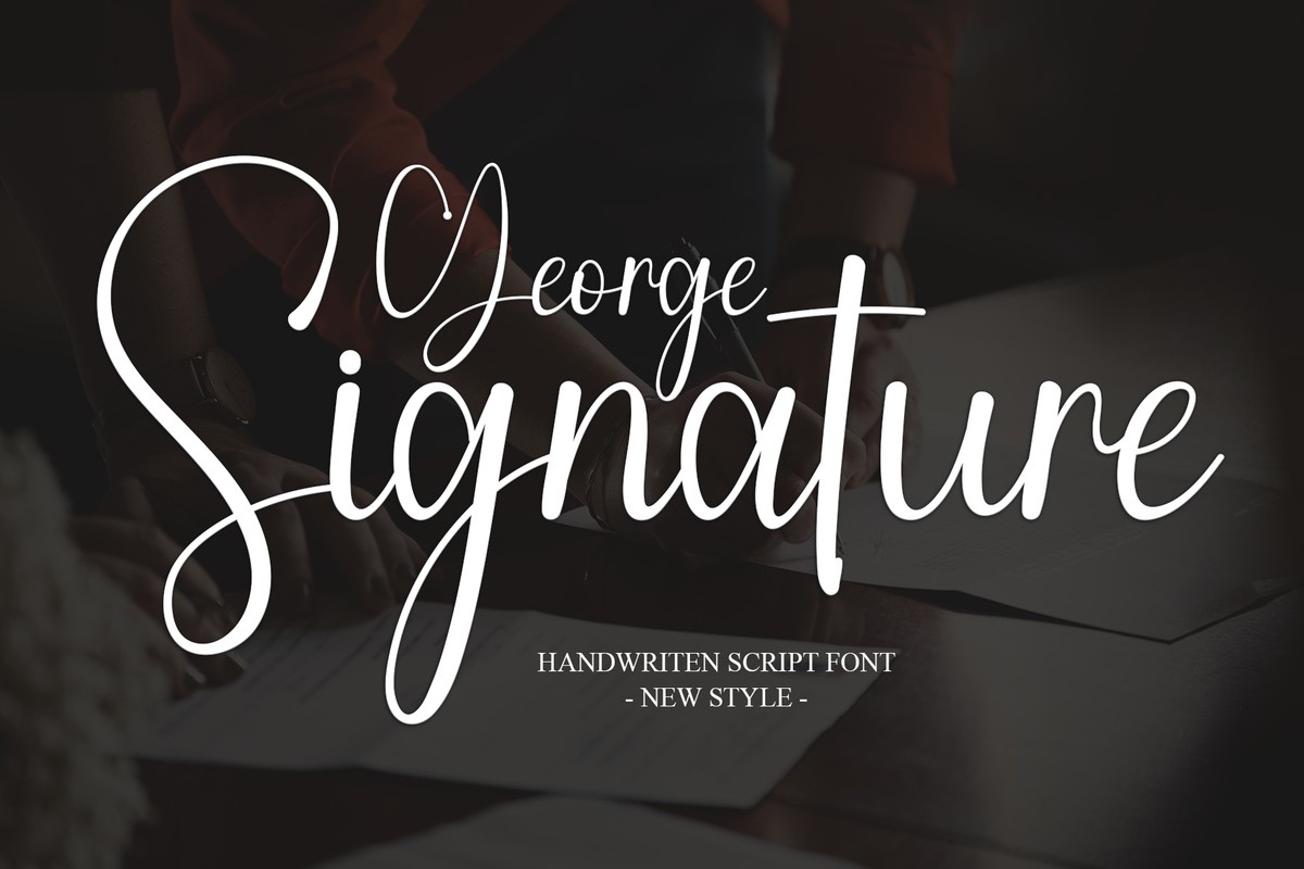 Ejemplo de fuente George Signature