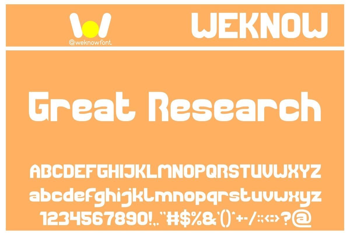 Ejemplo de fuente Great Research Inverse