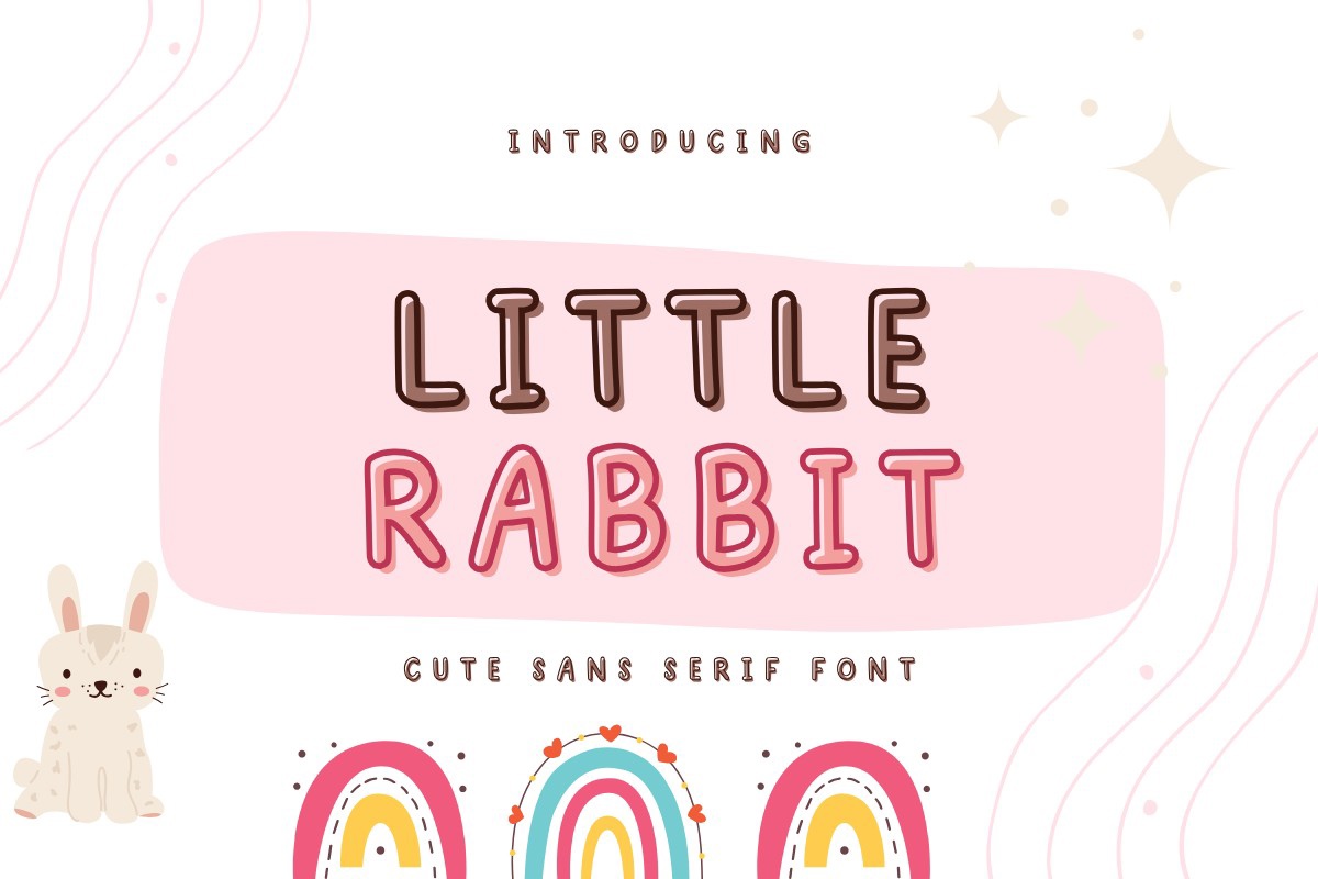 Ejemplo de fuente Little Rabbit Regular