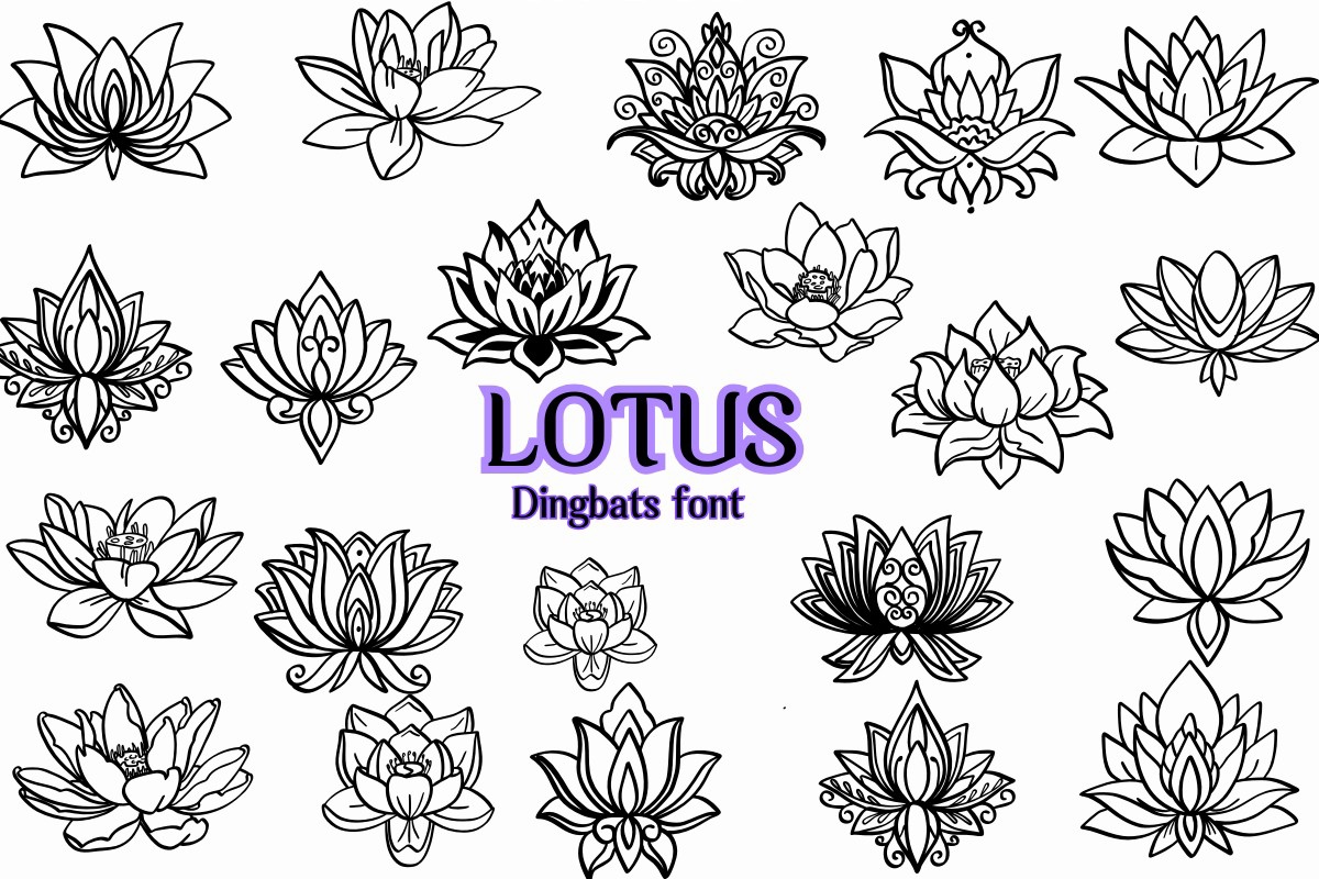 Ejemplo de fuente Lotus Regular