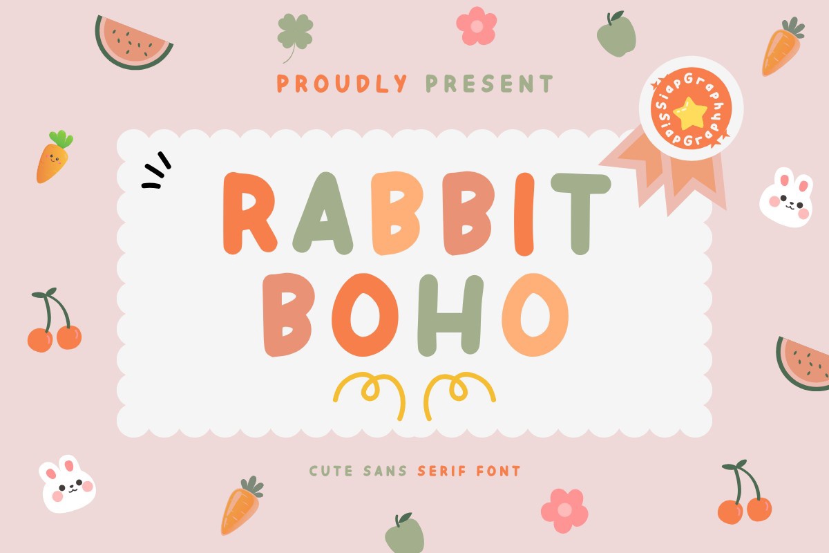 Ejemplo de fuente Rabbit Boho