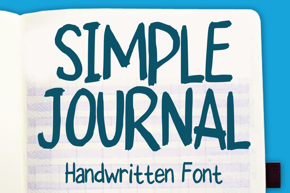 Ejemplo de fuente Simple Journal Regular