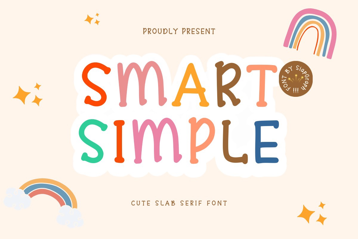 Ejemplo de fuente Smart Simple Regular