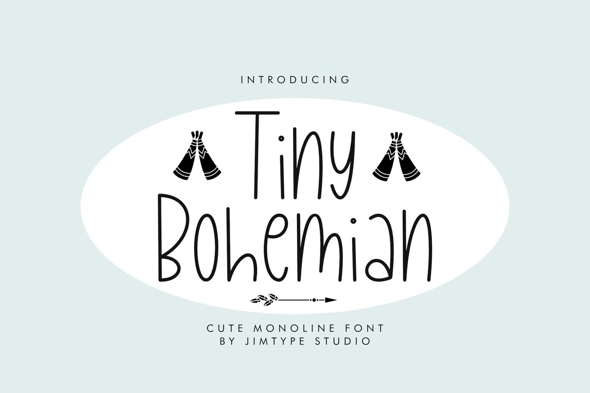 Ejemplo de fuente Tiny Bohemian