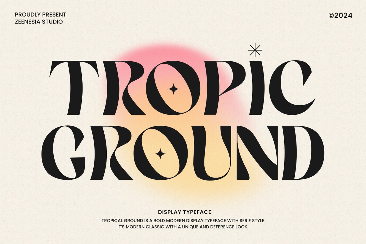 Ejemplo de fuente Tropic Ground