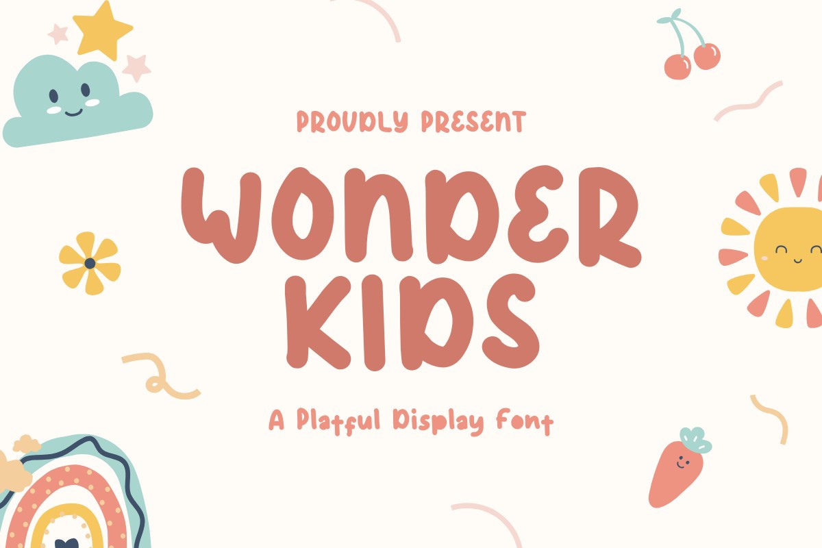 Ejemplo de fuente Wonder Kids Regular