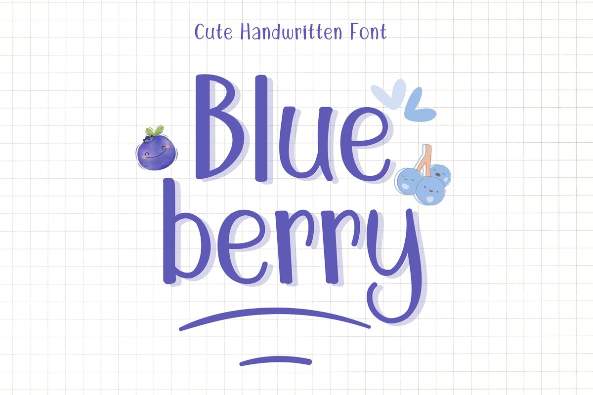 Ejemplo de fuente Blue Berry