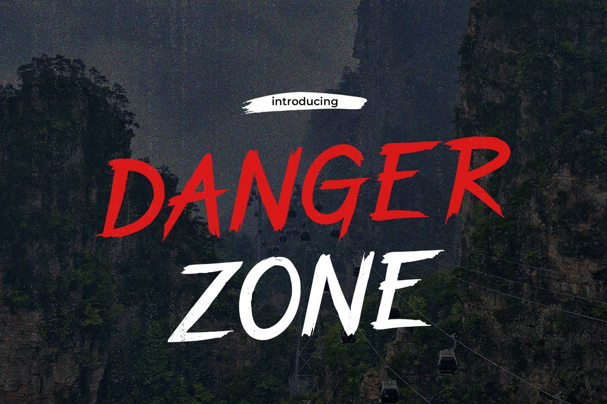 Ejemplo de fuente Danger Zone