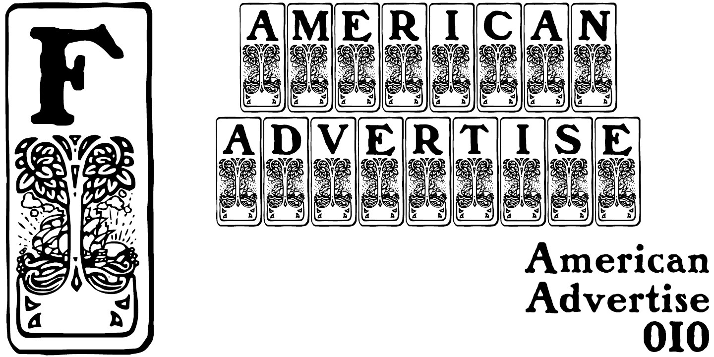 Ejemplo de fuente American Advertise 010