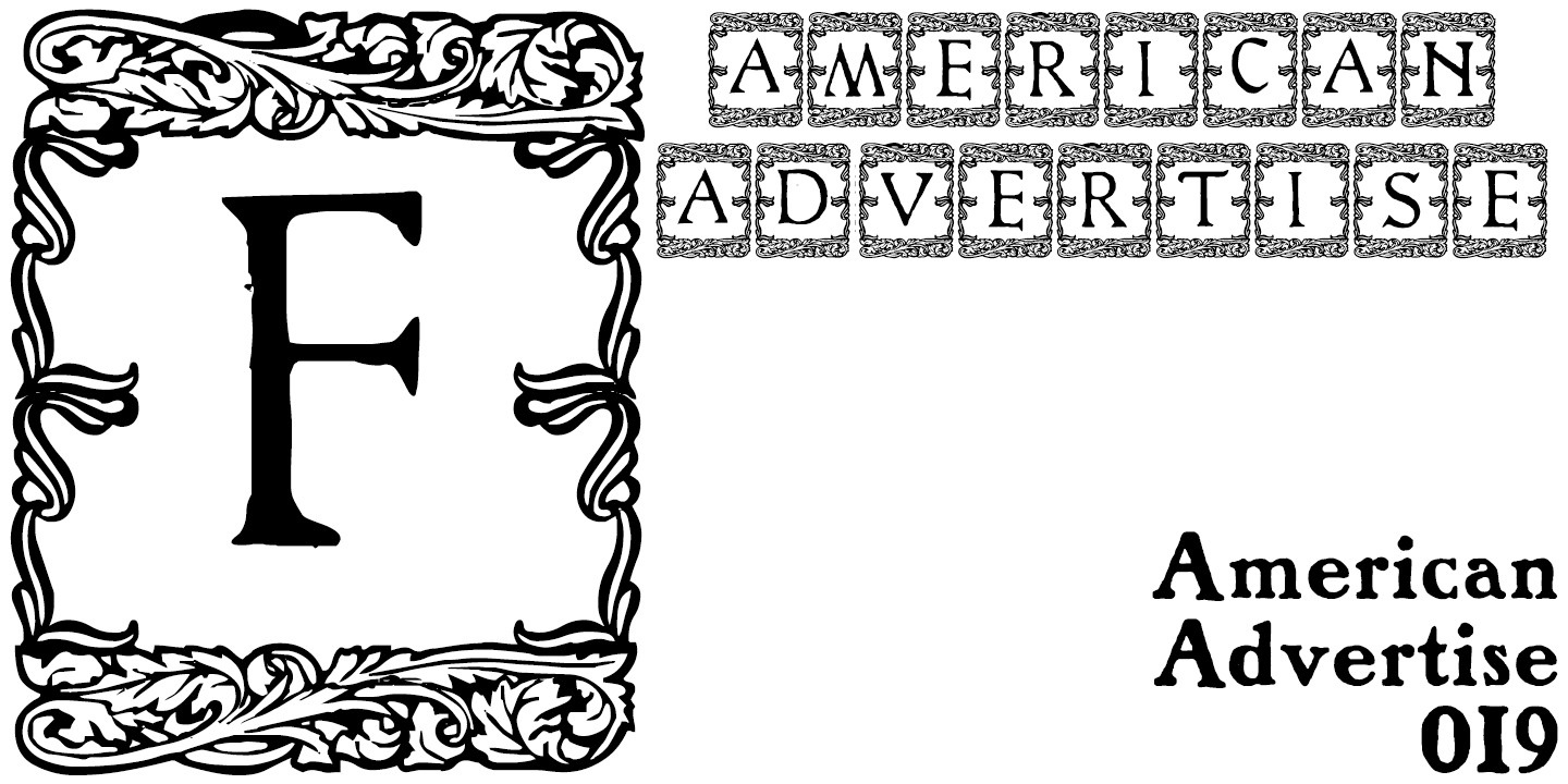 Ejemplo de fuente American Advertise 019