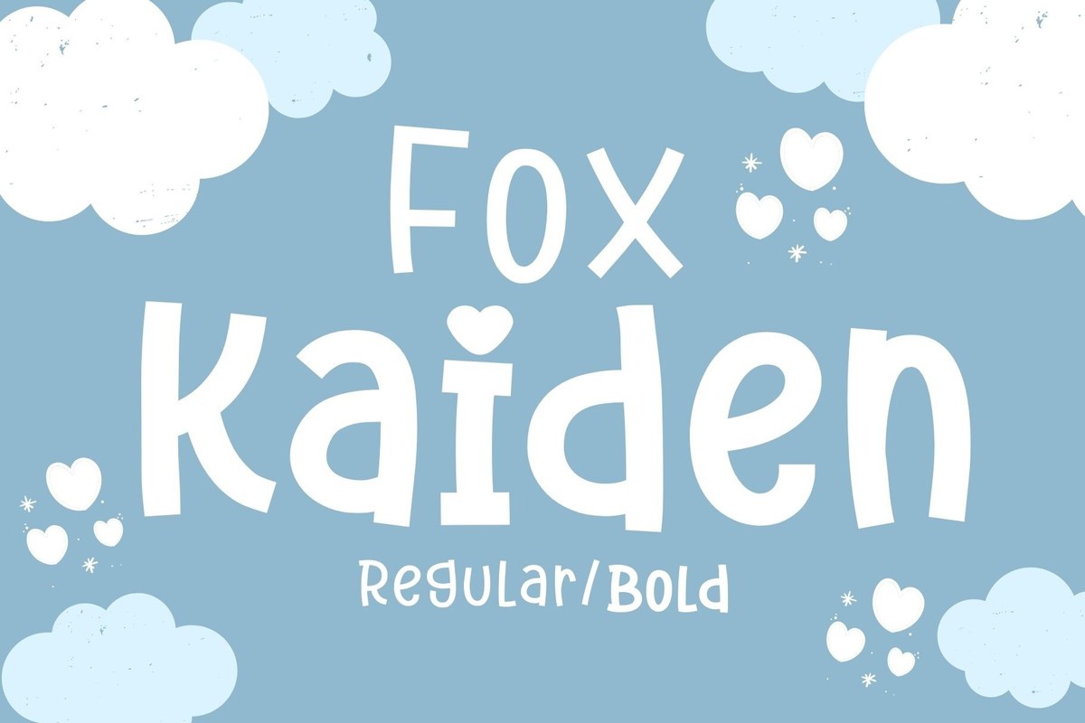 Ejemplo de fuente Fox Kaiden Regular