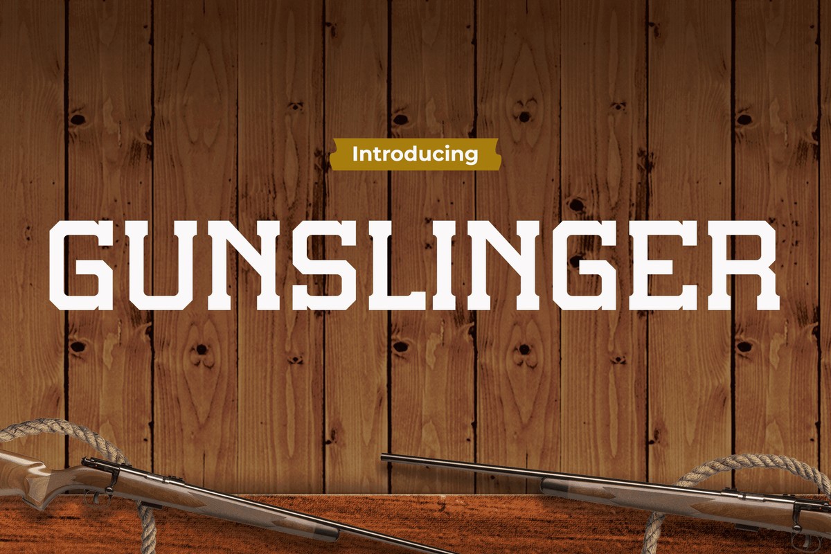 Ejemplo de fuente Gunslinger Regular