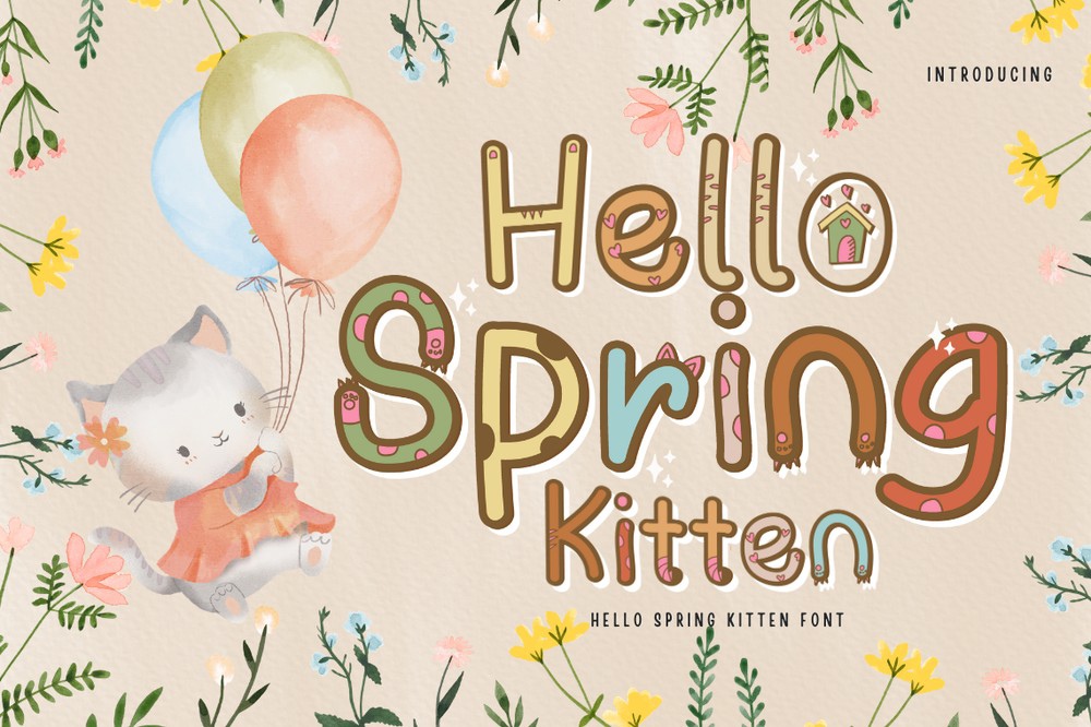 Ejemplo de fuente Hello Spring Kitten