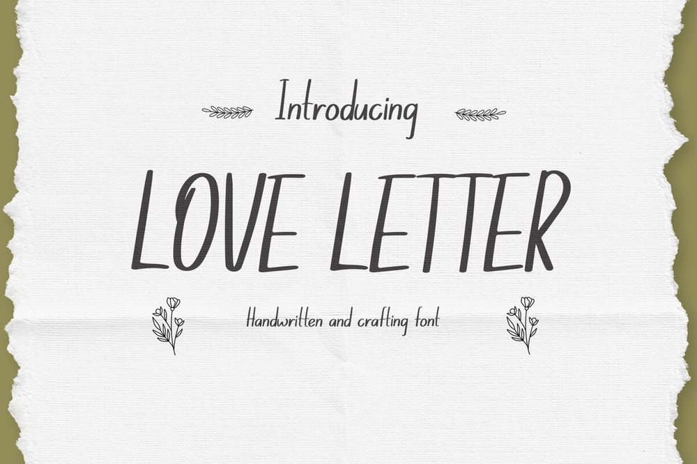 Ejemplo de fuente Love Letter Regular