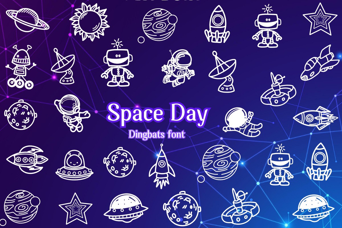 Ejemplo de fuente Space Day Regular