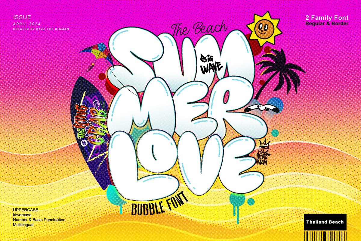 Ejemplo de fuente Summer Love Regular