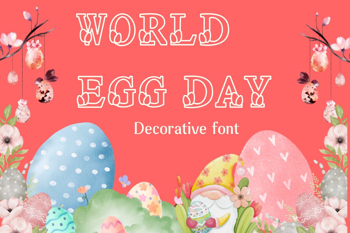 Ejemplo de fuente World Egg Day