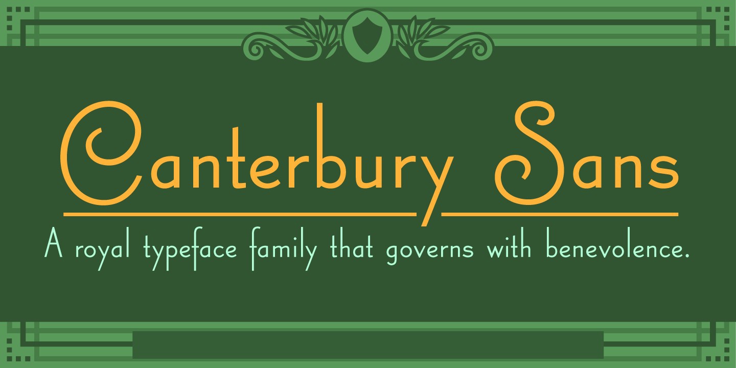 Ejemplo de fuente Canterbury Sans RR Bold