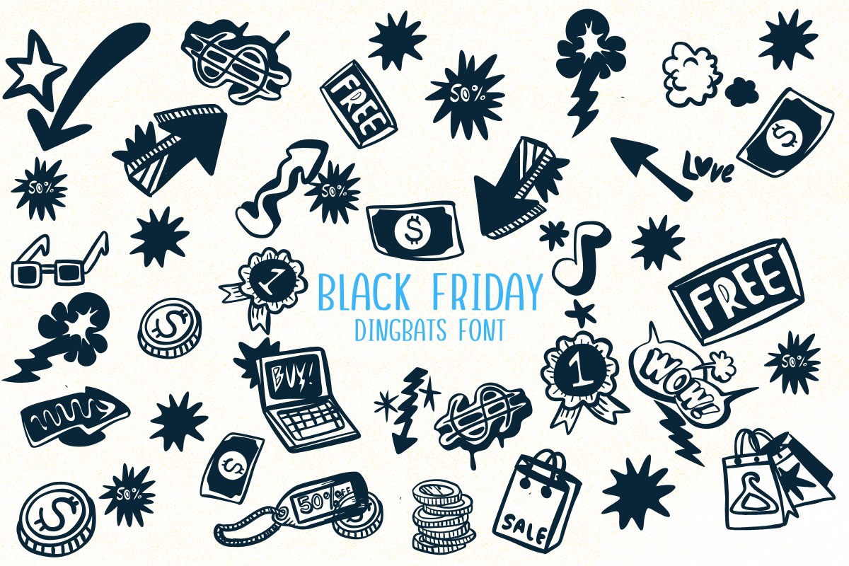 Ejemplo de fuente Black Friday Regular