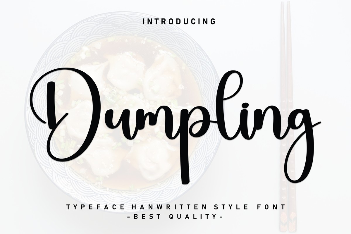 Ejemplo de fuente Dumpling Regular