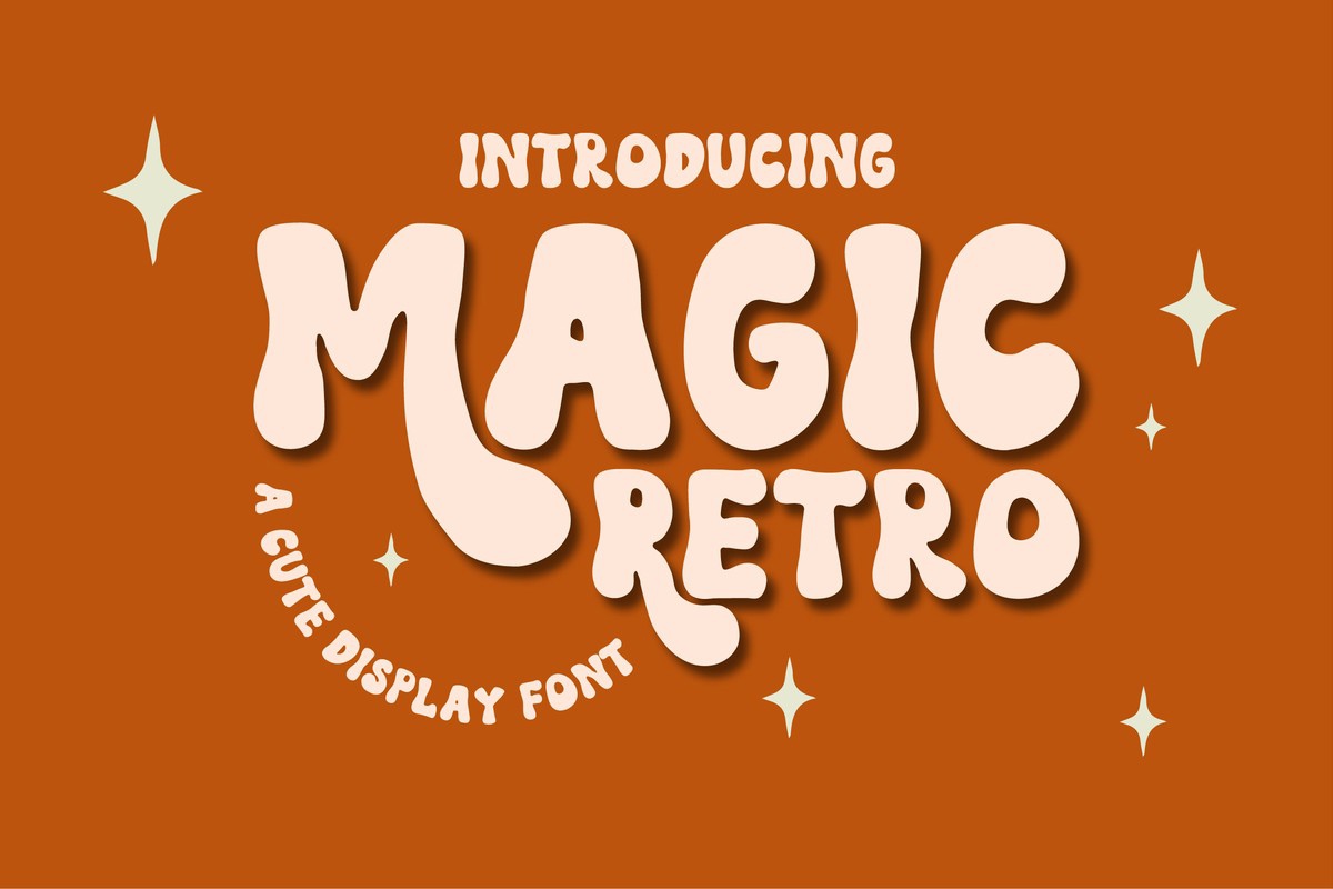 Ejemplo de fuente Magic Retro Regular