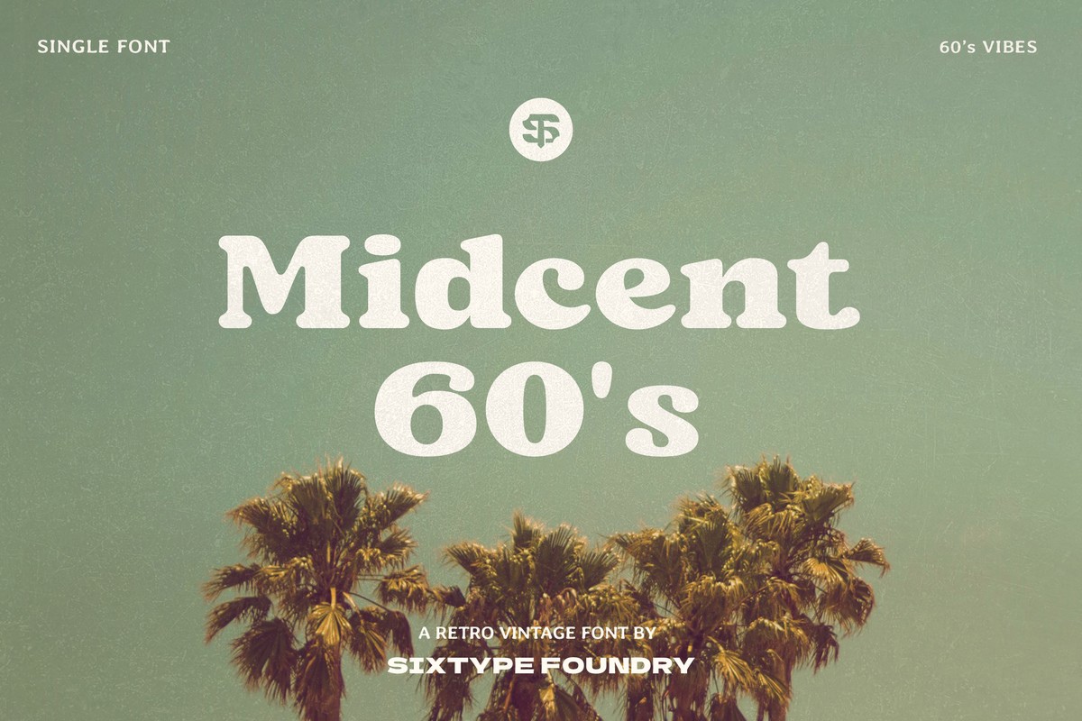 Ejemplo de fuente Midcent 60s Black