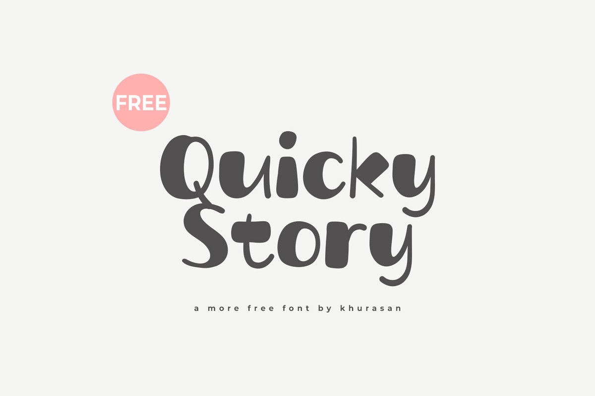 Ejemplo de fuente Quicky Story Regular