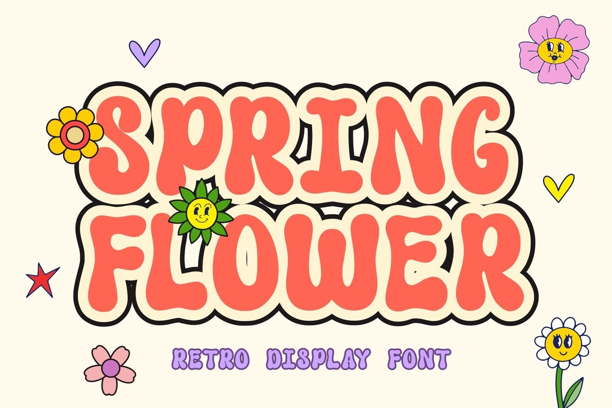 Ejemplo de fuente Spring Flower Regular