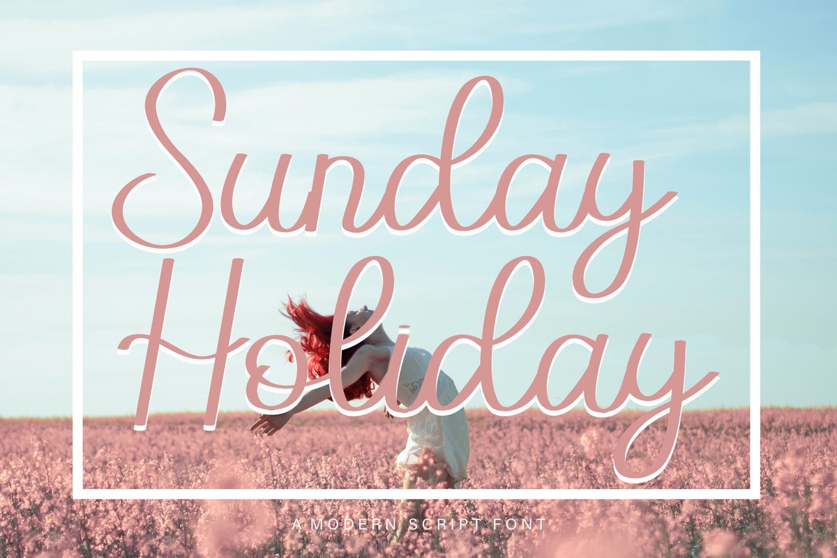 Ejemplo de fuente Sunday Holiday Regular