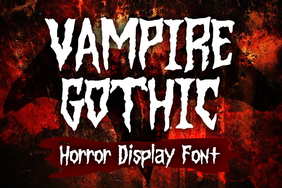 Ejemplo de fuente Vampire Gothic Regular