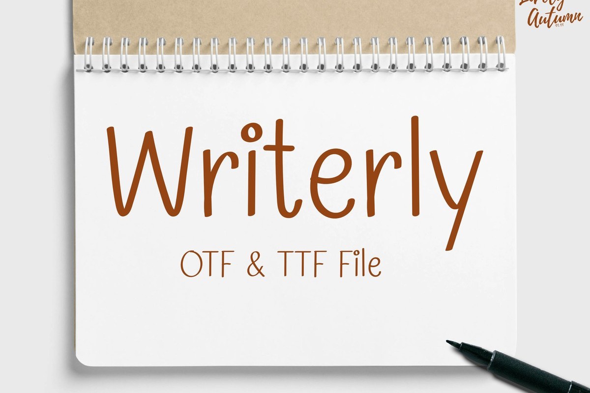 Ejemplo de fuente Writerly