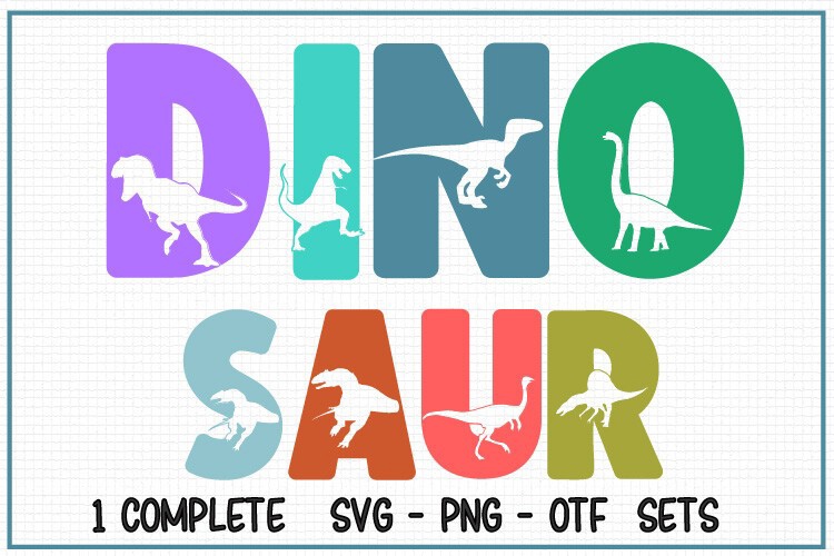 Ejemplo de fuente Dinosaur Alphabet Regular