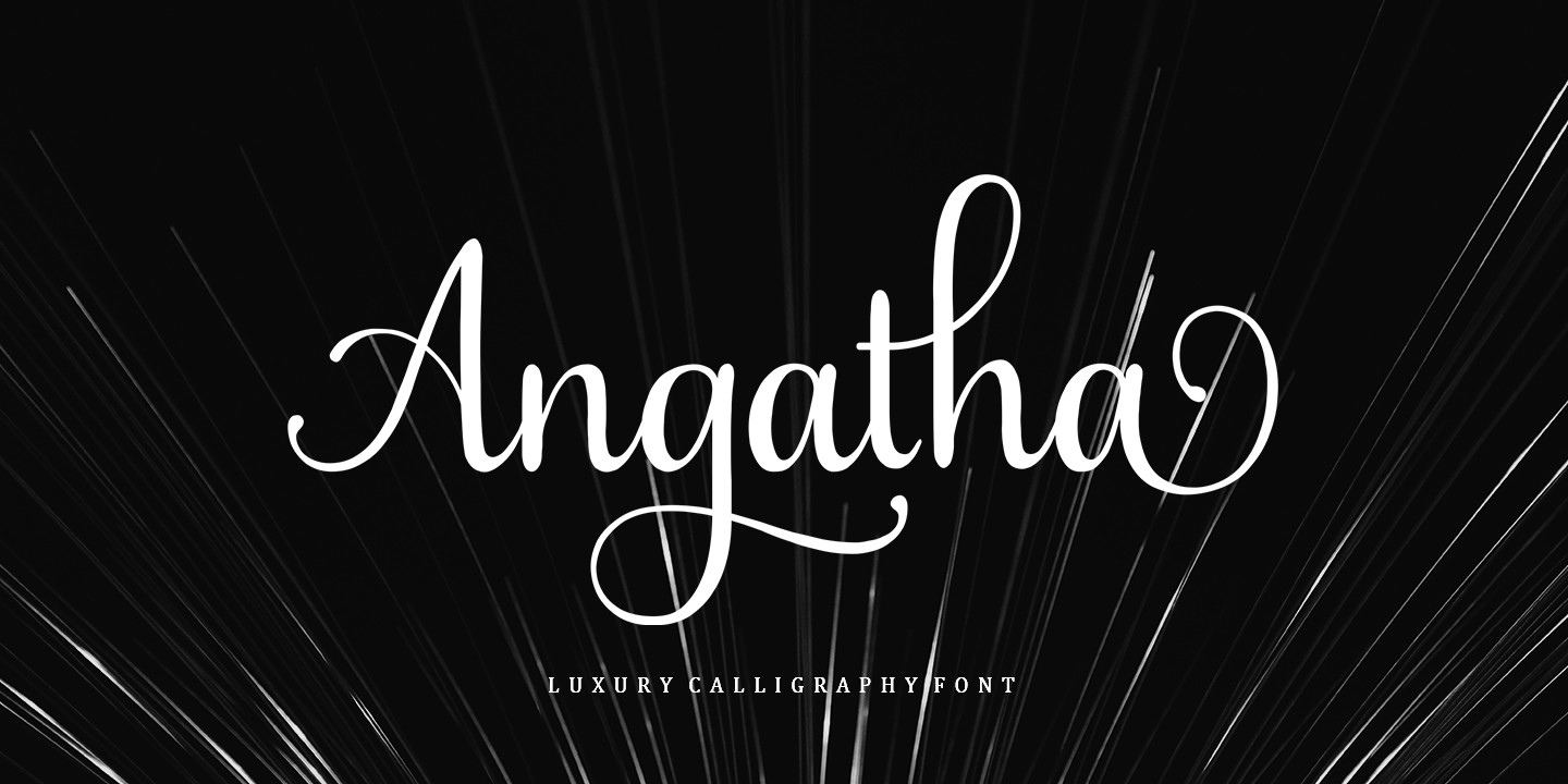 Ejemplo de fuente Angatha Italic