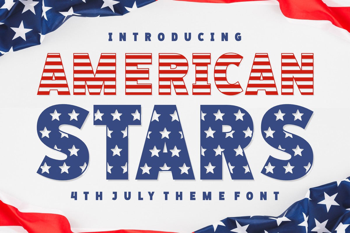 Ejemplo de fuente American Stars