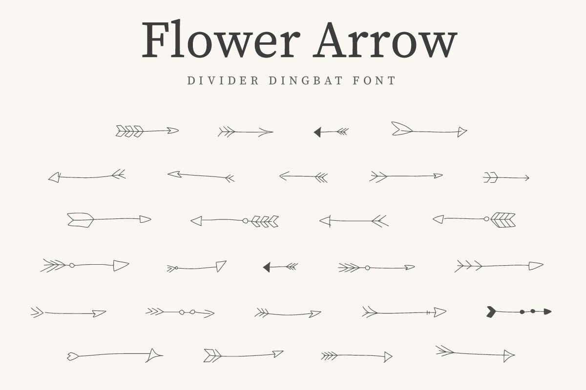 Ejemplo de fuente Flower Arrow