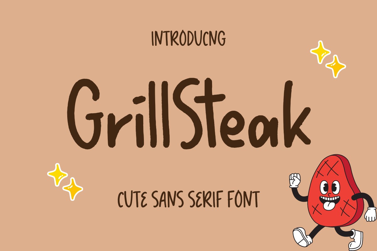 Ejemplo de fuente Grill Steak