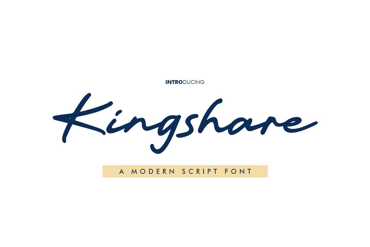 Ejemplo de fuente Kingshare Regular