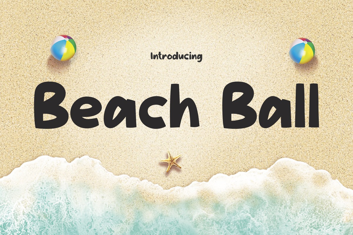 Ejemplo de fuente Beach Ball