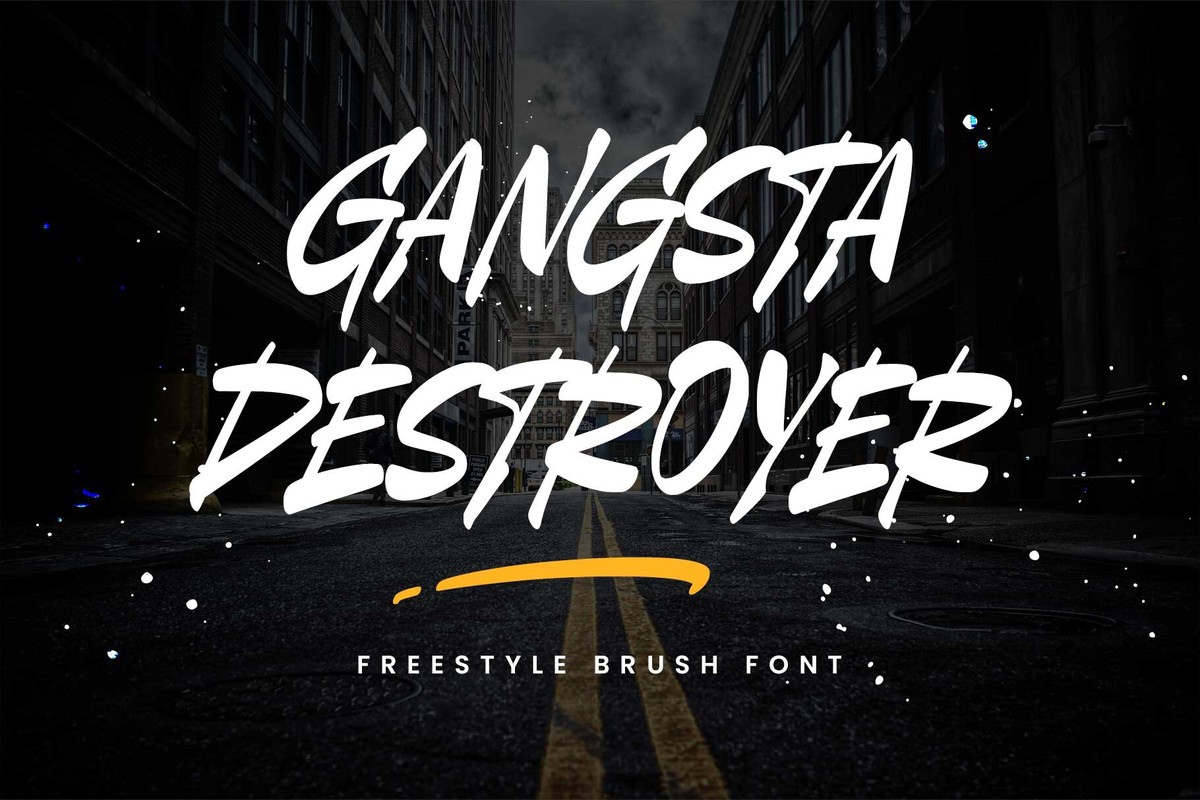 Ejemplo de fuente Gangsta Destroyer