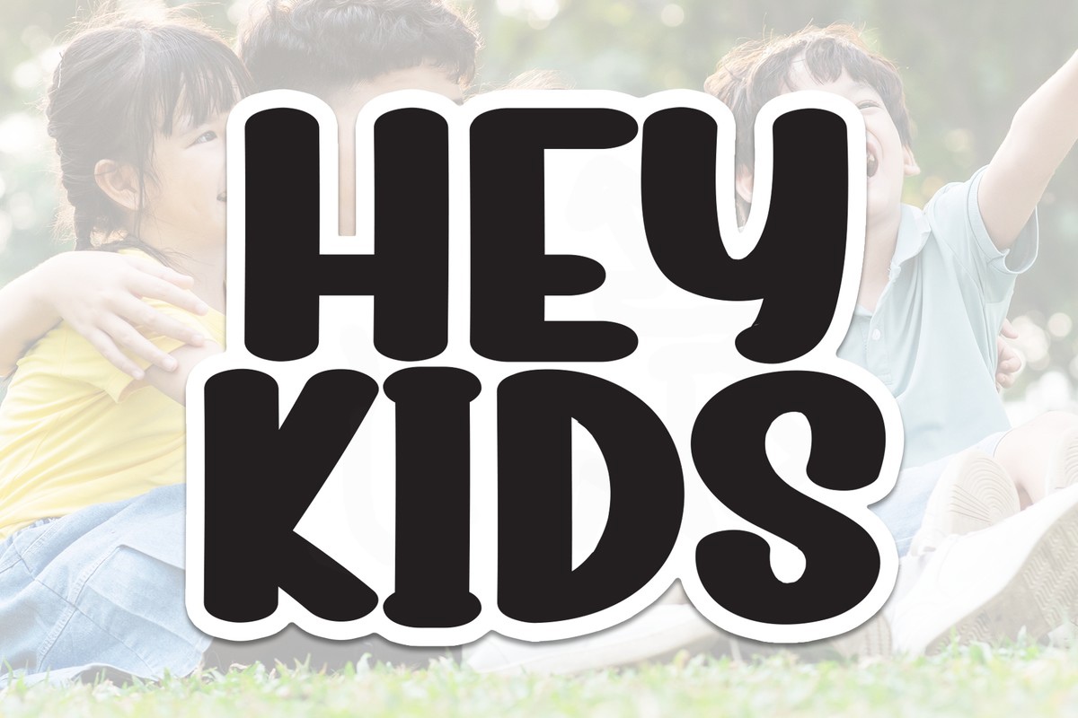 Ejemplo de fuente Hey Kids Regular