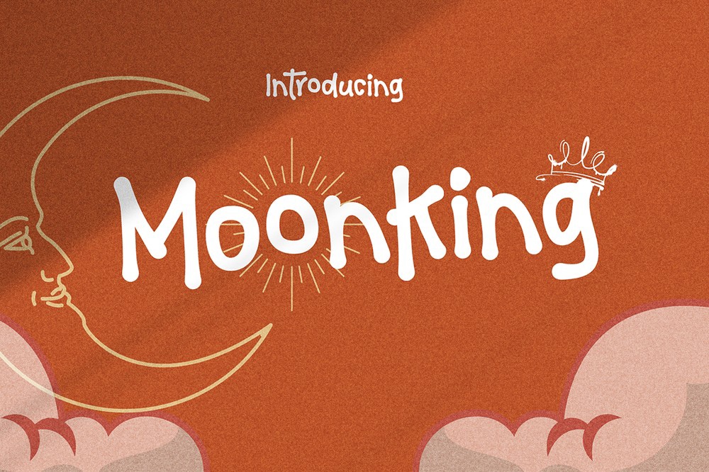 Ejemplo de fuente Moonking Regular