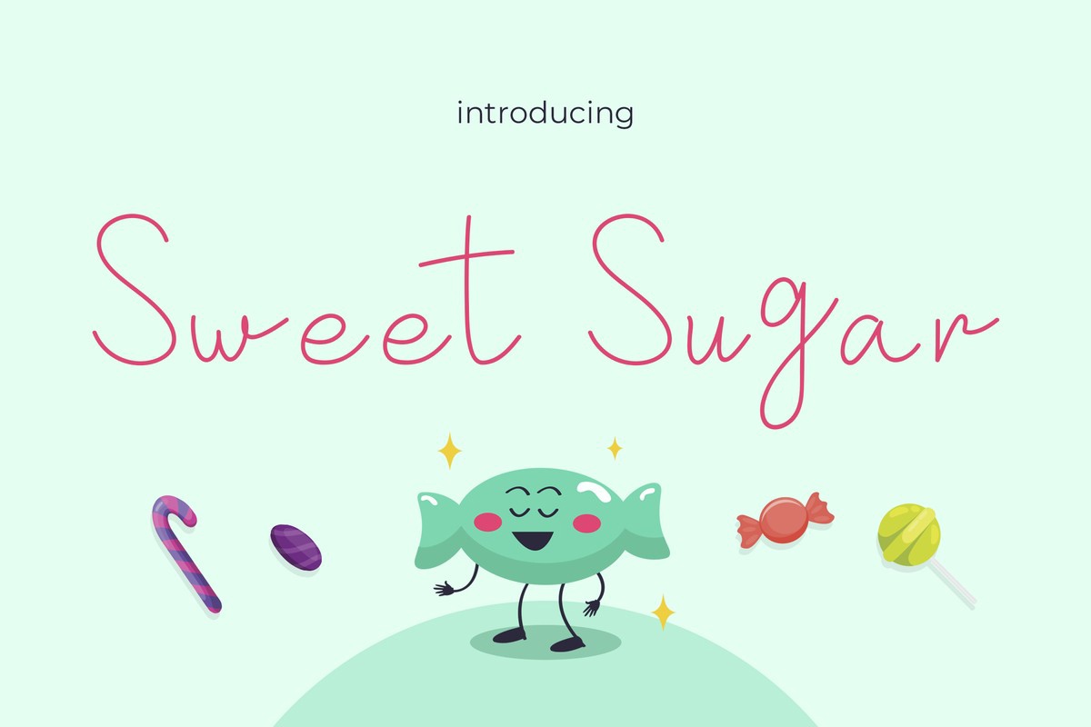 Ejemplo de fuente Sweet Sugar