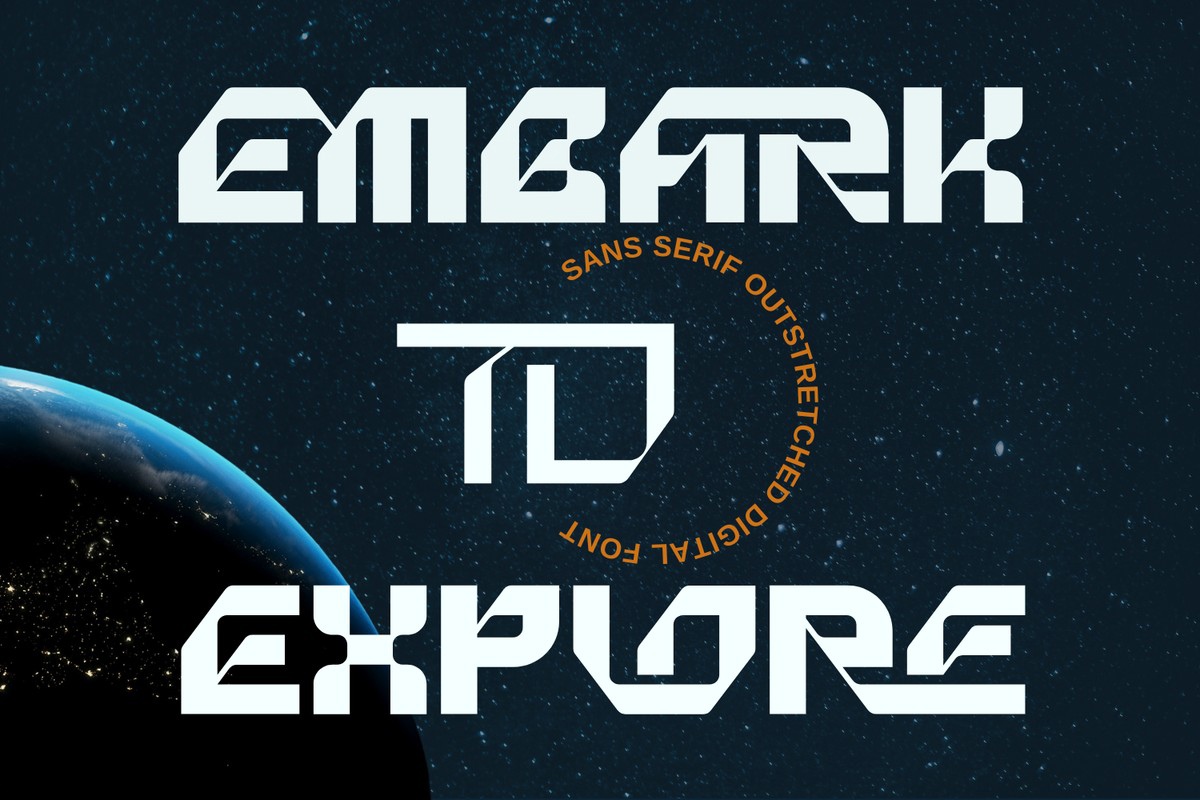 Ejemplo de fuente Embark to Explore Regular