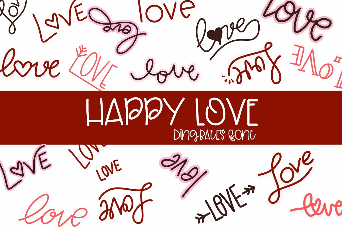 Ejemplo de fuente Happy Love