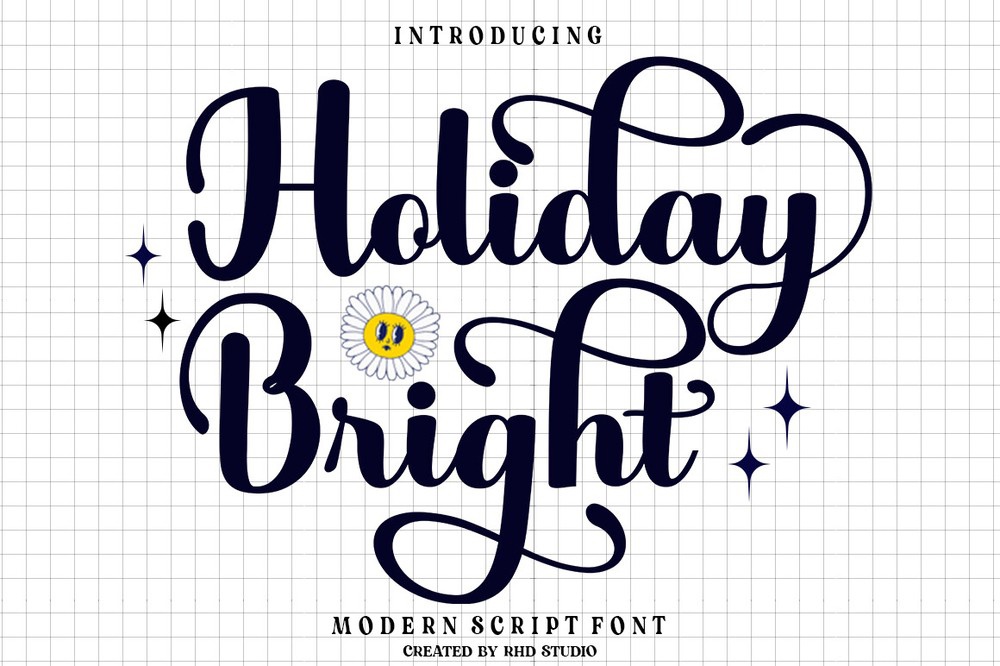 Ejemplo de fuente Holiday Bright